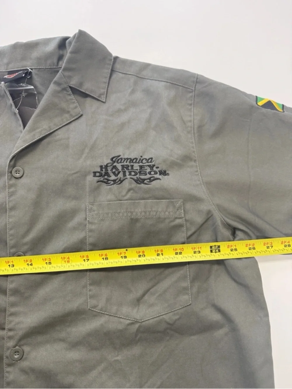 NWT Harley Davidson Embroidered Jamaica Button Up Shirt Sleeve Shirt Mens XL